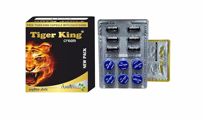 TIGER KING Cream Pack of 6 (Blue, 6 x 1.5 g)