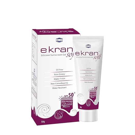 Ekran Soft SPF 50+ Silicone Sunscreen SPF 50 | 50g Anhydrous Sunscreen for Oily Skin Women & Men | Non-Greasy & Water-Resistant