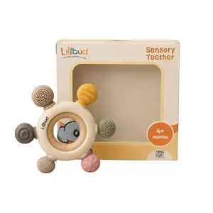 Lillbud Sensory Baby Teether (Multicolor) - 1 pc
