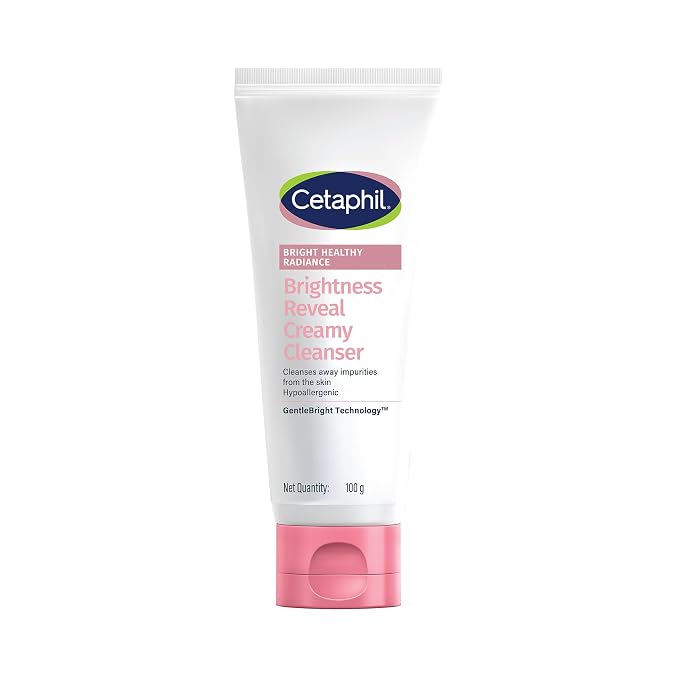 Cetaphil Bright Healthy Radiance | Brightness Reveal Creamy Cleanser | 100 Gm| Dermatologist Recommended