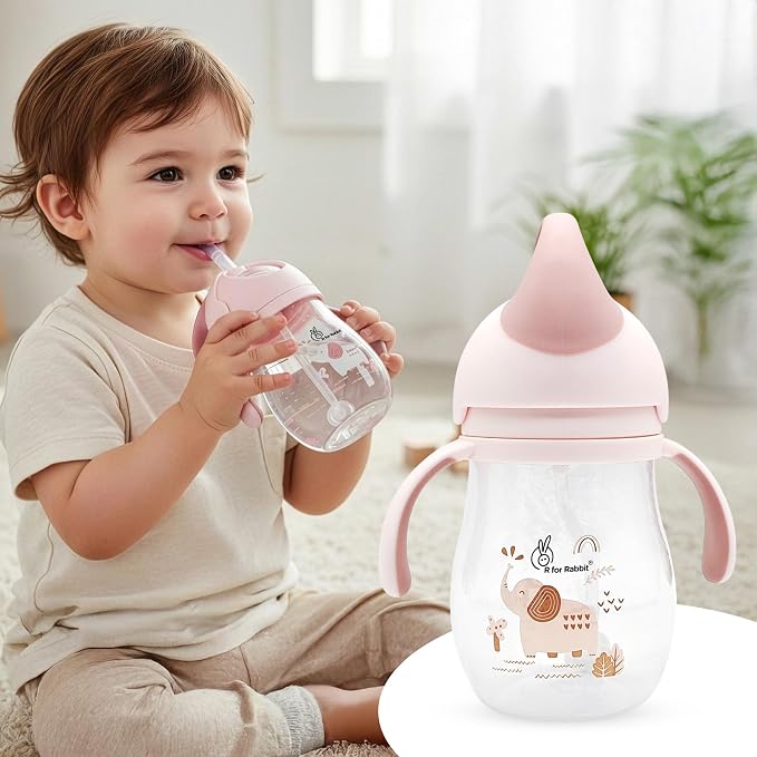 R for Rabbit Trunky Baby Sipper with Straw (Pink) - 1 pc