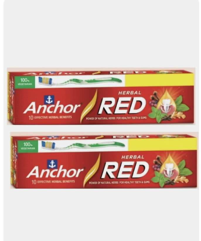 ANCHOR Herbal RED Tooth Paste(100g X 2) Toothpaste (200 g, Pack of 2)