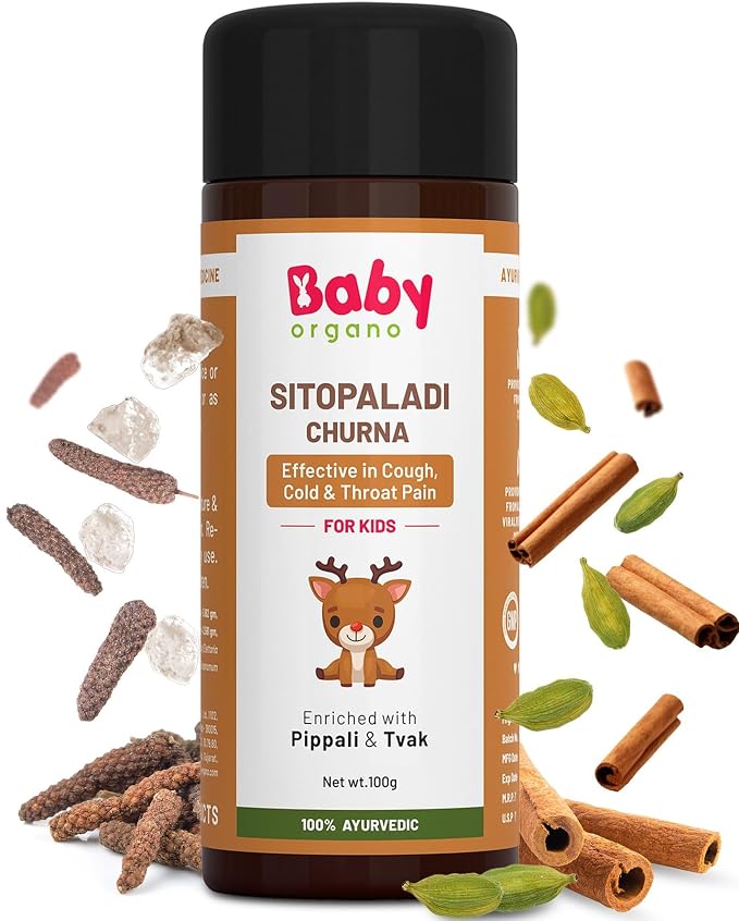 BabyOrgano Ayurvedic Sitopaladi Churna for Kids 1+ Yrs 100g