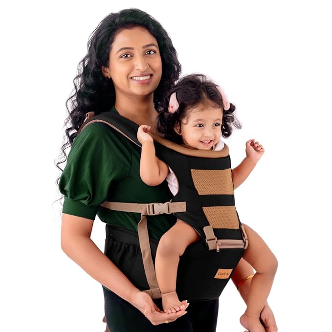 LuvLap Royal Hip Seat Baby Carrier for 6 to 24 m (Black) - 1 unit