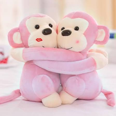Babique Monkey Monkey's Cuddly Couple Plush Soft Toy - 1 pc