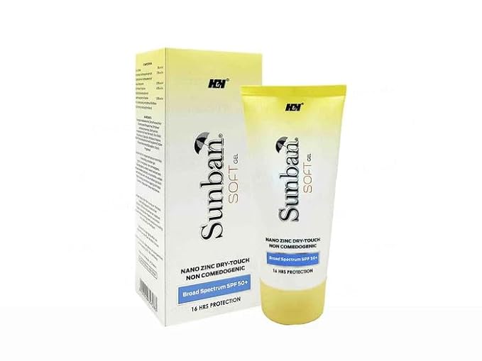 Sunban Soft Broad Spectrum Spf Spf 50+ 16 HRS Protection Sunscreen Gel 75Gm