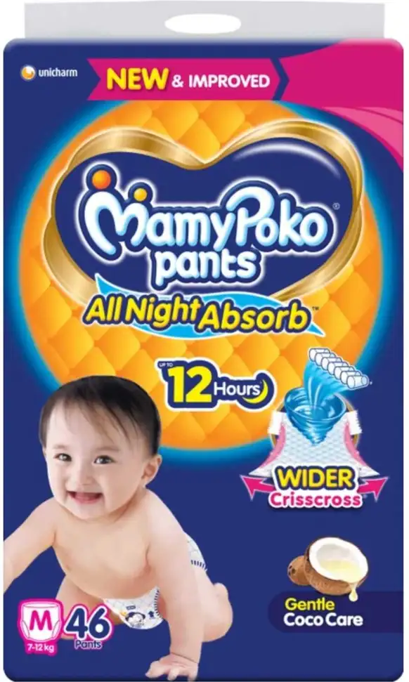 MamyPoko Pants Premium All Night Absorb Baby Diaper - 46 pcs