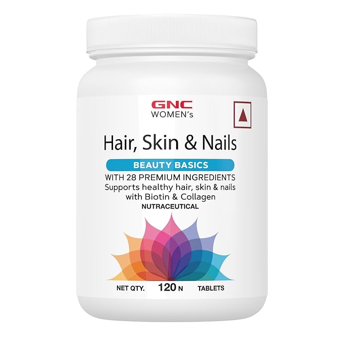 GNC Women's Hair, Skin and Nails Multivitamin With Biotin For Women 120 Tablets