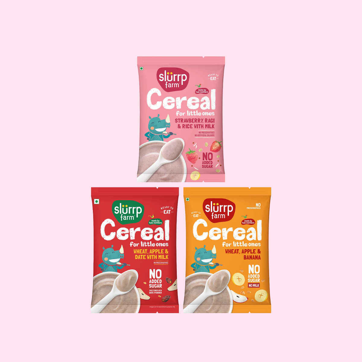 Slurrp Farm Multigrain Cereal Trial Packs For Little Ones - 3 pcs