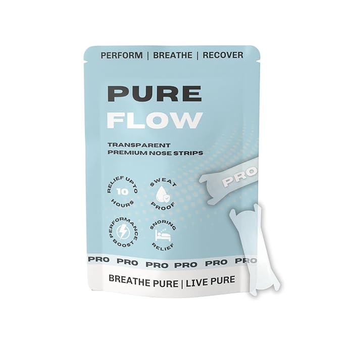 PureFlow Pro Transparent Nasal Strips – CDSCO-Licensed Medical Device in India, Hypoallergenic Adhesive & Ultra-Strong Spring for Instant Relief