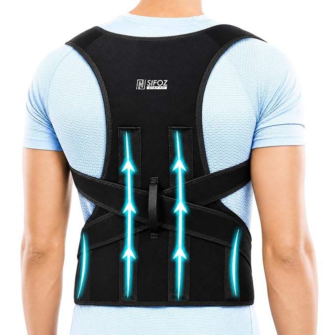 Sifoz Free Size Posture Corrector For Men And Women Back Support Belt Back Pain Back Straight And Shoulder Support Belt unisex.