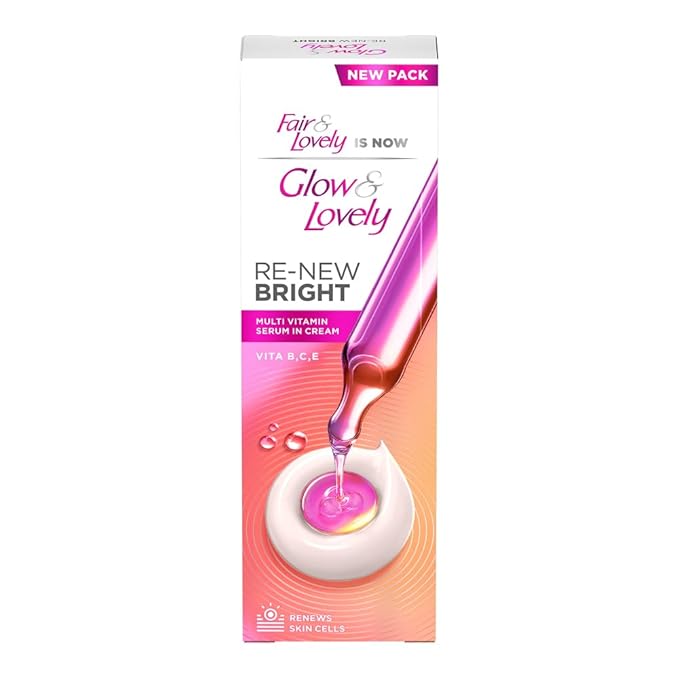 Glow and Lovely Renew Bright Multivitamin Serum in Cream | Vitamins B,C and E | Renews Skin cells |Bright and Healthy Skin | 80g "