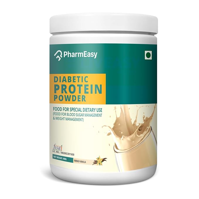Pharmeasy Diabetic Protein Powder  | Dutch Chocolate | Jar 400 Gm
