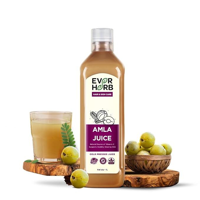 EverHerb Amla Juice 1 L Vitamin C | Natural Immunity | No Added Sugar