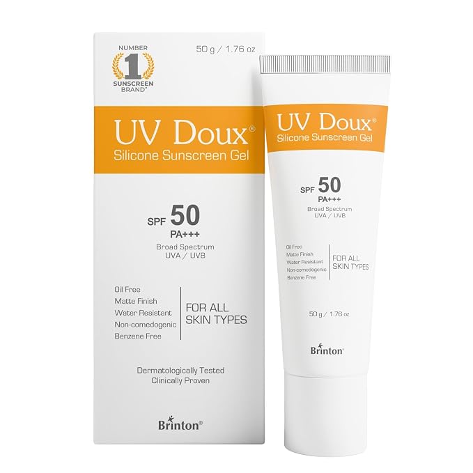 Brinton Uv Doux Spf 50 Tube India’s No.1 Dermatologist Recommended Brand Of 50Gm Silicone Sunscreen Gel