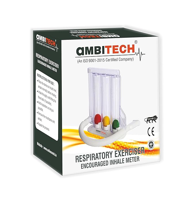 AmbiTech Respiratory 3 Ball Lung Exerciser Spirometer