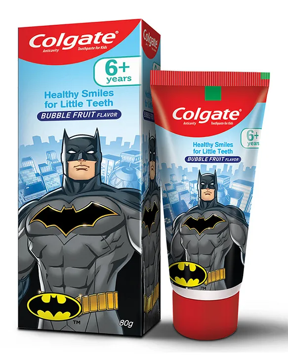 Colgate Batman Bubble Fruit Flavour Kids Toothpaste (6+ Years) - 80 g