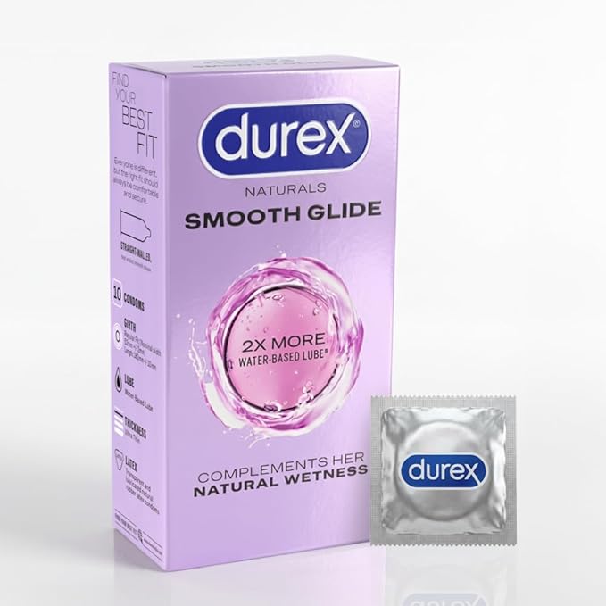 Durex Smooth Glide Condoms for Men 10 Count
