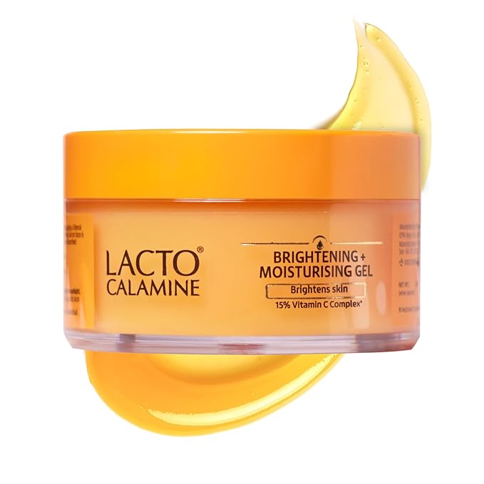 Lacto Calamine 15% Vitamin C Brightening Face Moisturizer,  Daily Moisturizer for Glowing Skin, 50g