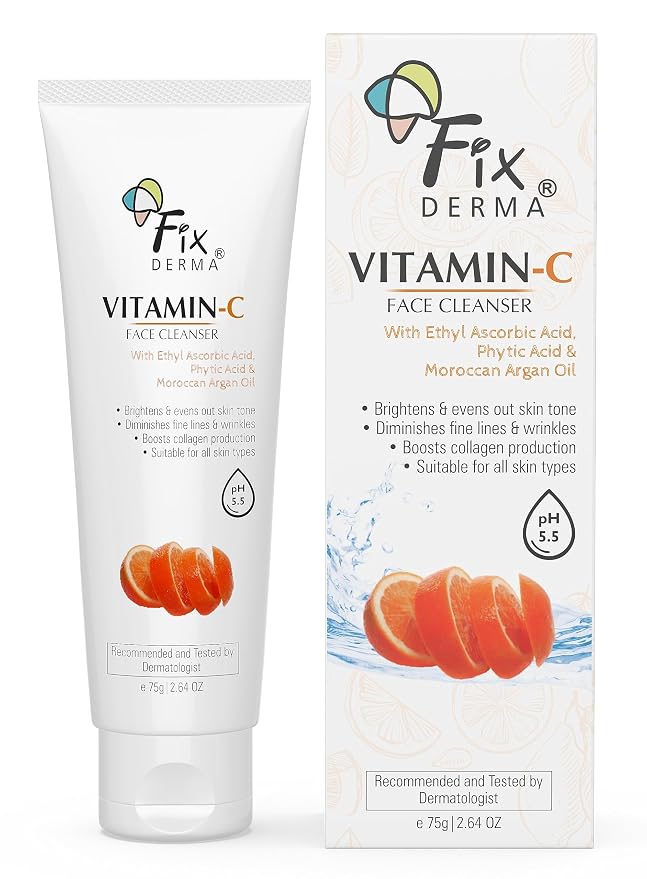 Fixderma Vitamin C Face Cleanser Face Wash for Women & Men - 75g