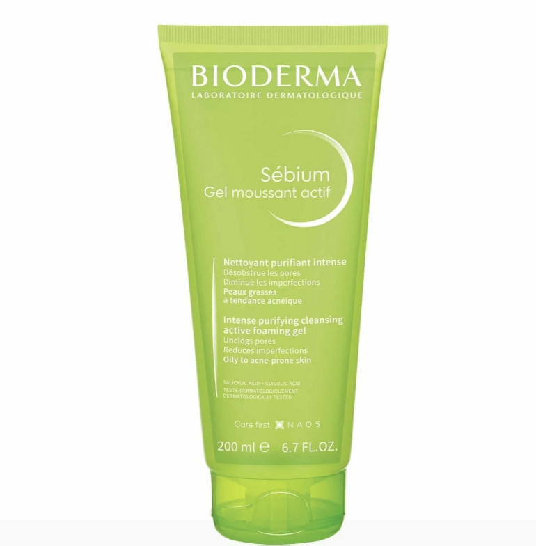 Bioderma Sebium Gel Moussant Actif Intense Purifying Cleansing Foaming Gel 200 ml