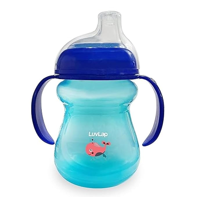 LuvLap Moby Little Spout Baby Sipper (Blue) - 1 pc