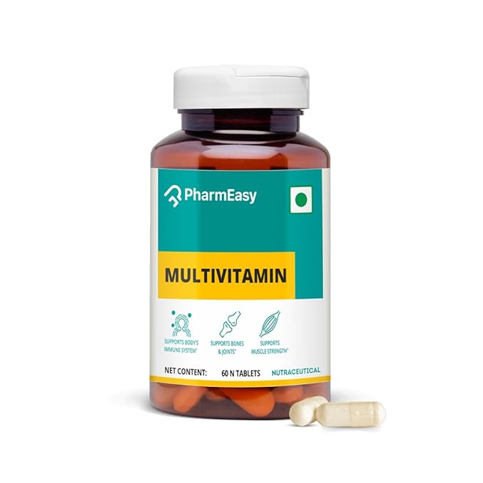 Pharmeasy Multivitamin Multimineral - Immunity Booster - Complete Nutrition -Antioxidants, for Immunity & Energy  Bottle Of 60