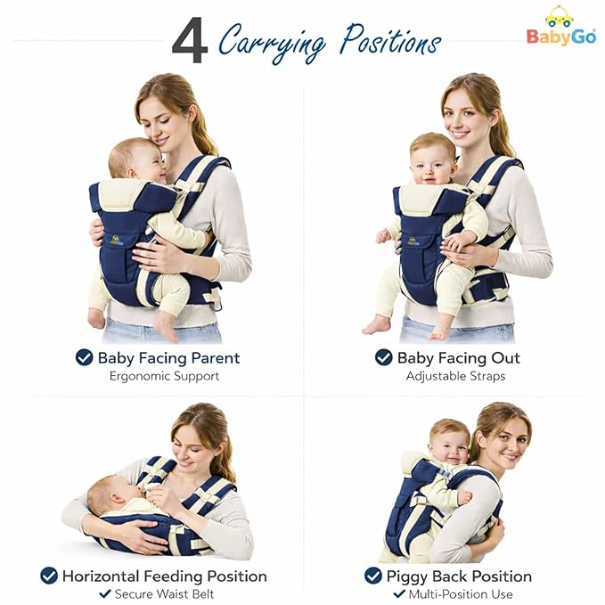 BabyGo Baby Carrier (Blue) - 1 pc