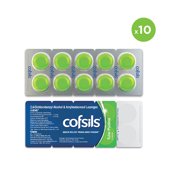 Cofsils Tulsi Pudina 10 tablets
