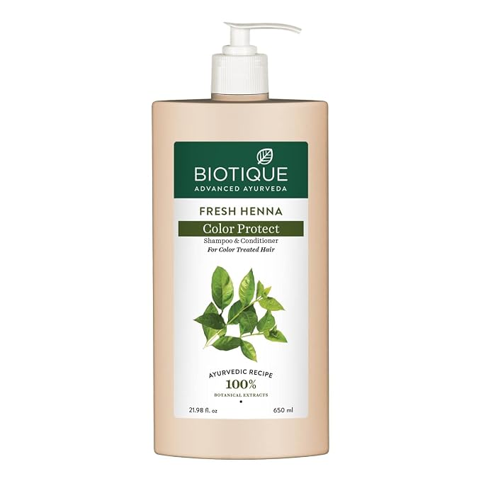 Biotique Bio Henna Leaf Fresh Texture Shampoo and Conditioner, 650ml