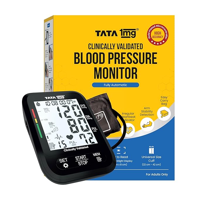 Tata 1mg Clinically Validated Blood Pressure Monitor| Arm Movement Detection Technology
