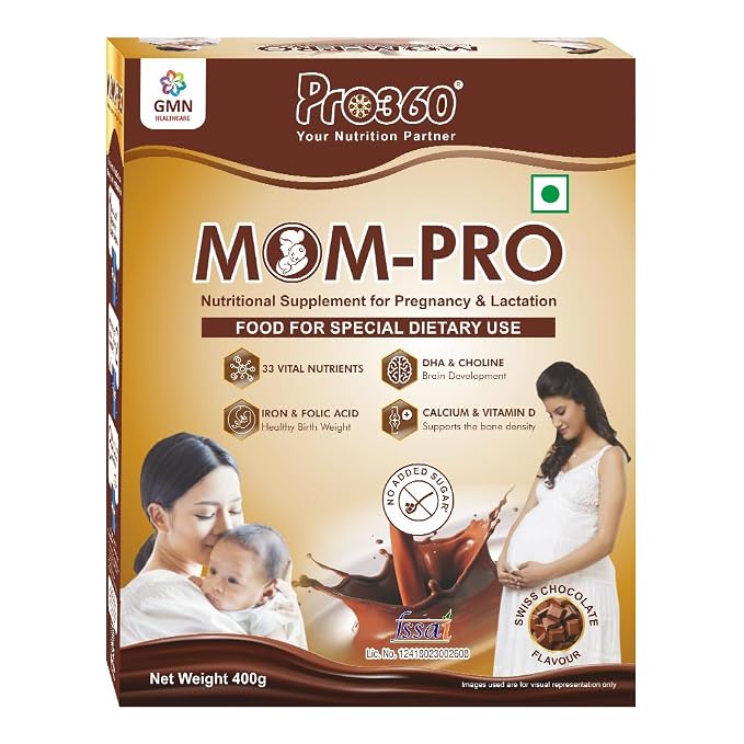 Pro360 MOM-Pro Protein Powder for Pregnant Women Chocolate| 400gm