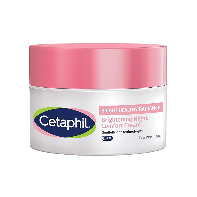 Cetaphil Bright Healthy Radiance | Brightning Night Comfort Cream | 50 Gm | Fragrance Free| Dermatologist Recommended