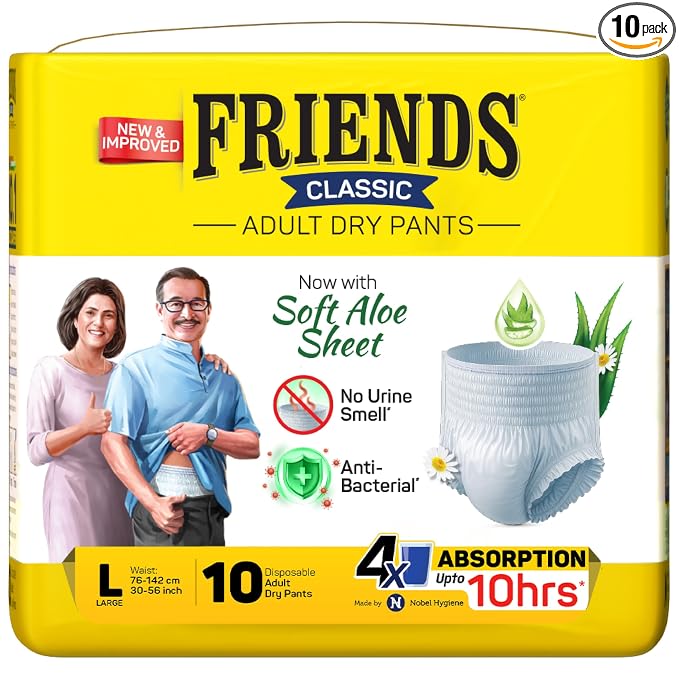 Friends Classic Adult Diaper Pants Style (L, 30-56")